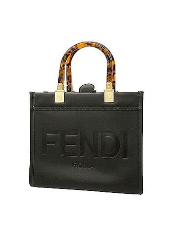 Fendi Fendi Sunshine Leather Handbag, Black, Women's (view 1)