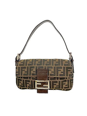 Fendi Fendi Zucca Mamma Bucket Nylon Canvas Handbag, Brown, Women's (view 1)