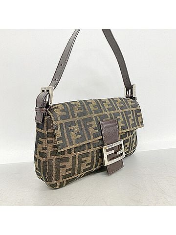 Fendi Fendi Zucca Mamma Bucket Nylon Canvas Handbag, Brown, Women's (view 2)