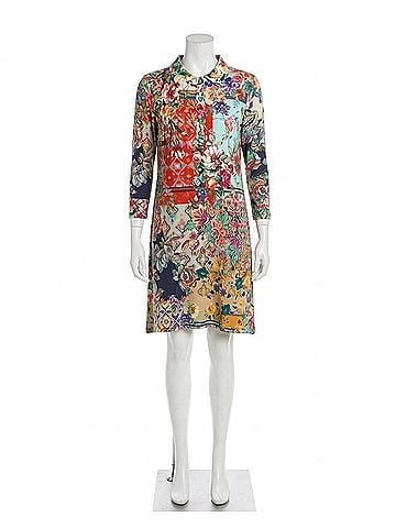 Johnny Was Otti Polo Tunic Dress in Multi (view 1)