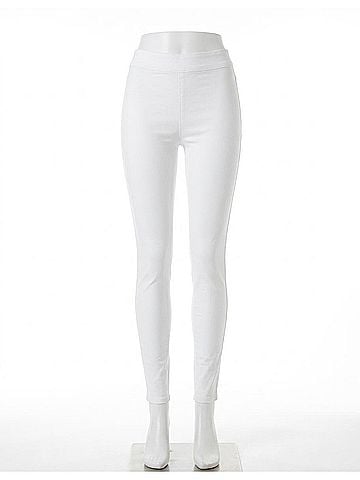 SPANX Distressed Denim Leggings in White (view 1)
