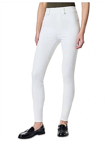 SPANX Distressed Denim Leggings in White (view 2)