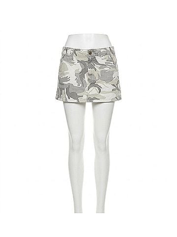 Rusty Mile Low Rise Mini Skirt in Camo (view 1)