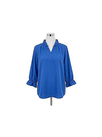 Toofan Ruching Detail Top - Plus in Royal (view 1)