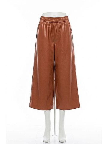 Lilla P Wide Legged Culotte Pants in Cognac (view 1)