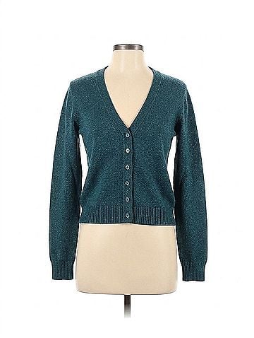 Lilla P V-Neck Cardigan in Deep Sea Sparkle (view 1)