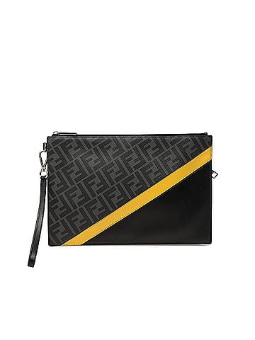 Fendi Zucca Coated Canvas Diagonal Clutch (view 1)