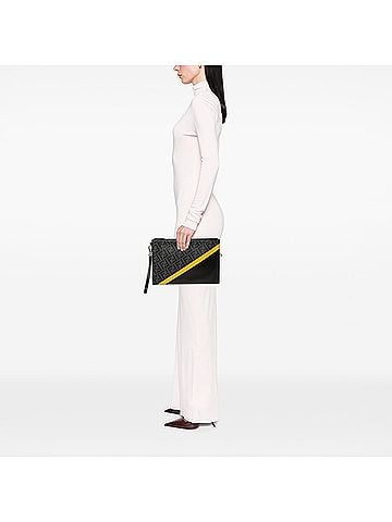 Fendi Zucca Coated Canvas Diagonal Clutch (view 2)