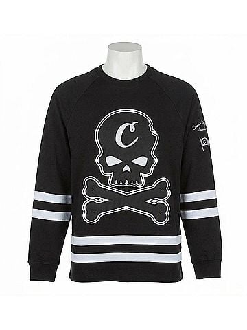 Cookie's Men's Crusaders Long Sleev Knit Jersey in Black White (view 1)