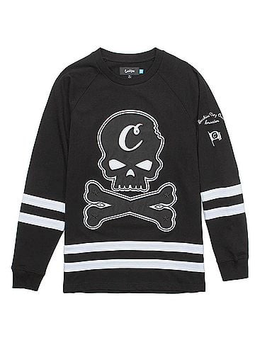 Cookie's Men's Crusaders Long Sleev Knit Jersey in Black White (view 2)