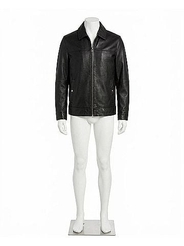 Andrew Marc Men's Rockaway Leather Jacket in Black (view 1)