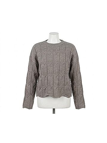 Femme Fatale Shai Large Cable Sweater in Truffle (view 1)