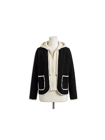 Joh Sasha Knit Sweater Jacket in Black (view 1)