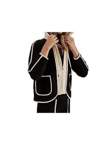 Joh Sasha Knit Sweater Jacket in Black (view 2)