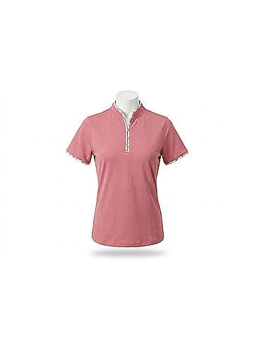 abacus Women's Victoria Polo Shirt in Dusty Rose (view 1)