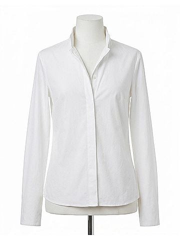 Lis Lareida Catharina Long Sleeve Button Down Shirt in White (view 1)