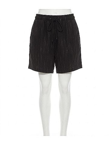 Spin Stripe Drawstring Short in Black (view 1)