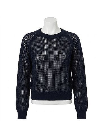 Sanctuary Soleil Open Stitch Sweater in Navy Blazer (view 1)