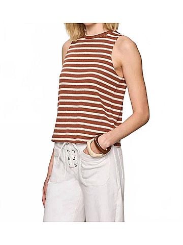 Sanctuary Campari Tank Top in Clay Stripe (view 2)