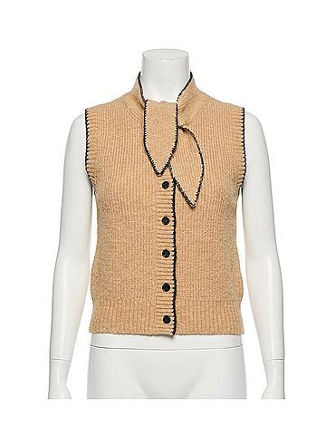 Astr Auberthe Sleeveless Sweater Vest in Camel (view 1)