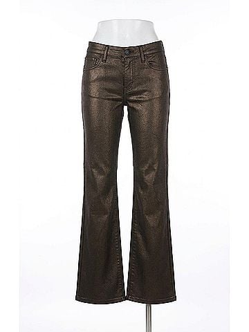 mavi Vicky Coated Bootcut Denim Jeans in Bronze (view 1)