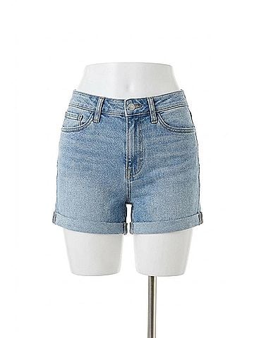 Judy Blue Basic Girlie High Rise Slim Shorts in Medium Wash (view 1)
