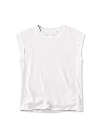 Pact White Featherweight Slub Relaxed Muscle Tee (view 1)