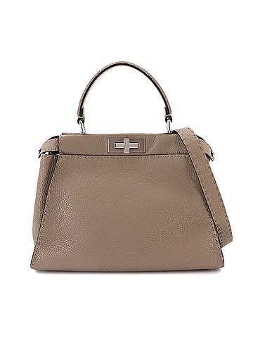 Fendi Fendi Selleria Peekaboo Regular 2-way Hand/Shoulder Handbag, Leather, Beige, 8BN290 (view 1)