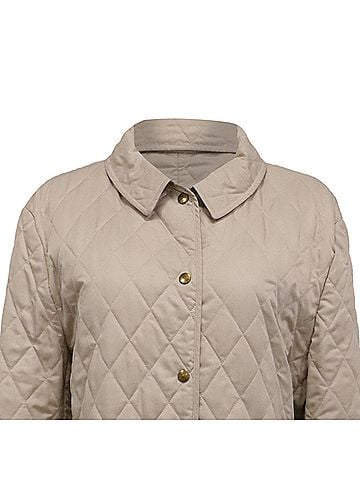 Burberry Burberry Quilted Constance Jacket in Beige Polyester (view 2)