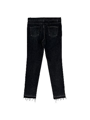 Stella McCartney Stella Mccartney Star-Embroidered Frayed Hem Jeans in Black Cotton (view 2)