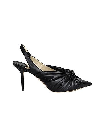 Jimmy Choo Jimmy Choo Annabell 85 Knotted Slingback Pumps in Black Leather (view 1)