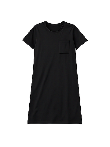 Pact Black Softspun Tee Dress (view 1)