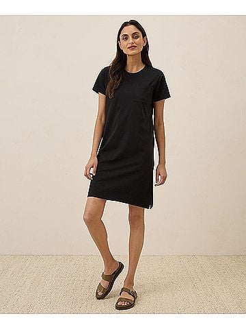 Pact Black Softspun Tee Dress (view 2)