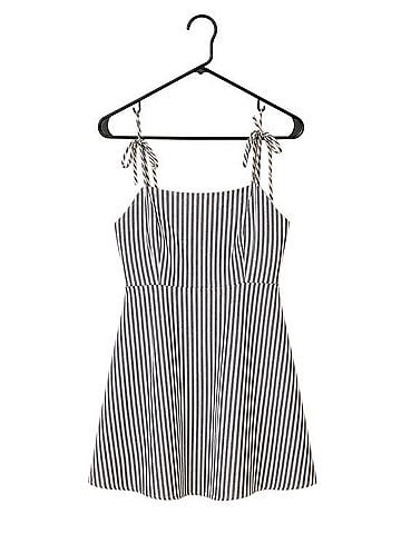 Old Navy Striped Tie-Shoulder Sundress Casual Dress (view 1)