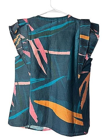 Vineyard Vines FLUTTER SLEEVE PINTUCK TOP Short Sleeve Blouse (view 2)