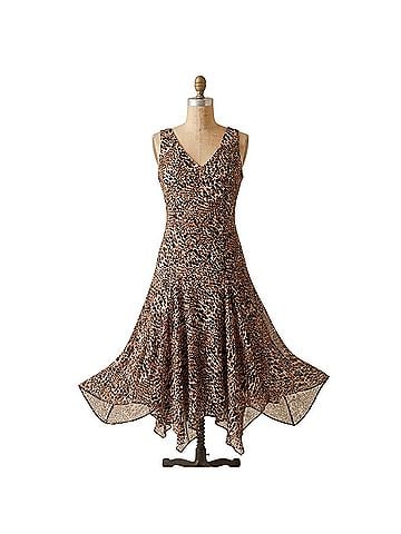 Lauren by Ralph Lauren Georgette Leopard Casual Dress (view 1)