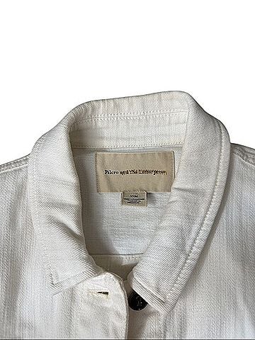 Pilcro and the Letterpress Ruffled Hem Jean Jacket Jacket (view 2)