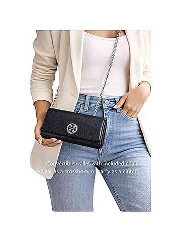 Tory Burch Convertible Wallet on Chain / Crossbody Leather Crossbody Bag (view 1)