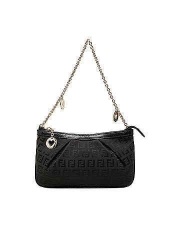 Fendi Zucchino Canvas Chain Pochette (view 1)