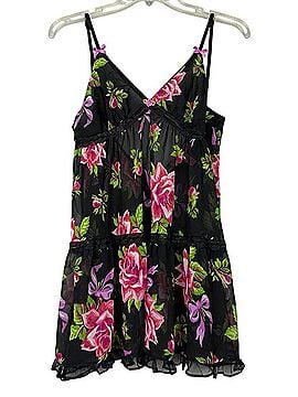 Betsey Johnson Intimates Rose Bow Detail Sheer Slip Casual Dress (view 1)