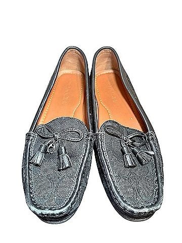 Coach Signature C Jacquard Bow Tassel Loafers Flats (view 1)