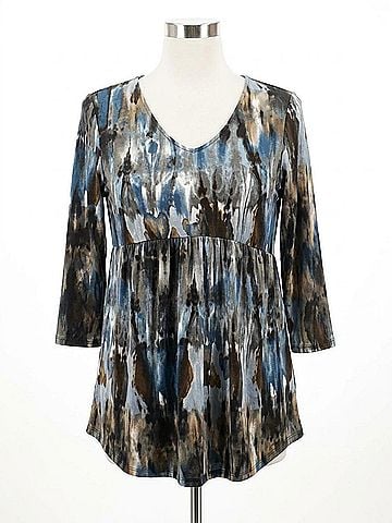 Honeyme Sky Babydoll Top in Midnight (view 1)