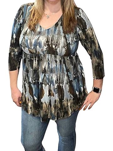 Honeyme Sky Babydoll Top in Midnight (view 2)