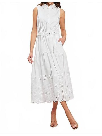 Flying Tomato Priscilla Dress in White (view 2)