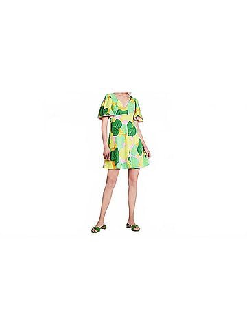 Kate Spade New York Cucumber Floral Swing Dress in Multi (view 2)