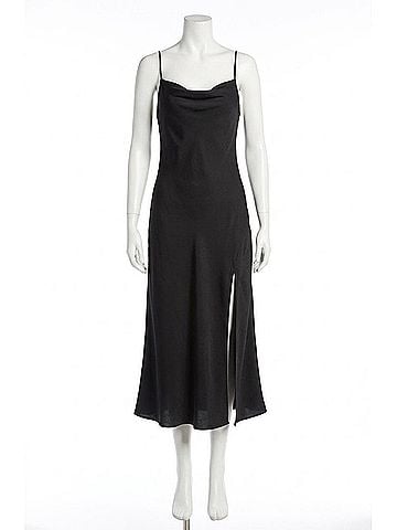 Astr Cowl Slip Midi Dress in Black (view 1)