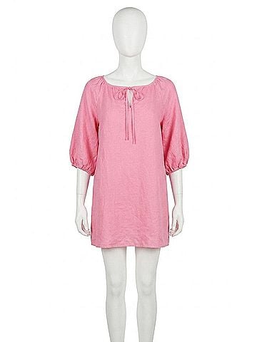Bella Dahl Women's Pullover Puff Sleeve Dress in Rose Bush (view 1)