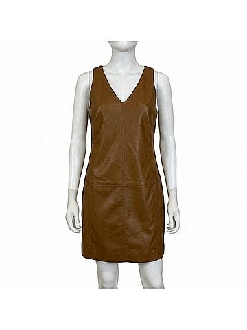 Ralph Lauren Women'S Lamb Leather Sleeveless Dress in Brown (view 1)