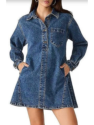 Steve Madden Edith Dress in Dark Navy (view 2)