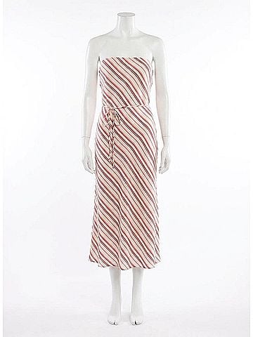 Bella Dahl Strapless Bias Maxi Dress in Sunset Stripe (view 1)